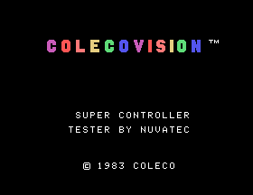 Super Action Controller Test Cartridge Title Screen
